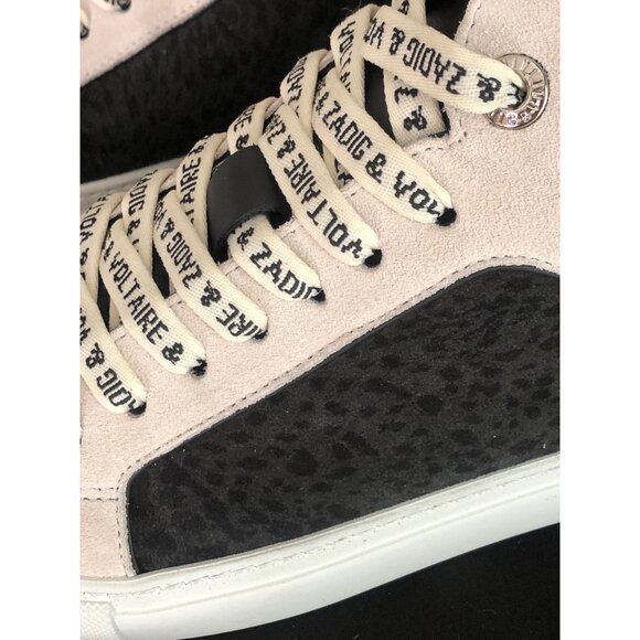 NIB ZADIG & VOLTAIRE High Flash High-top Sneakers SIZE 39 / US 8 - Picture 4 of 15